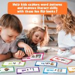 Edulok Word Families, Letter Sounds & Kindergarten Sight Words Language_Skills Flash Cards, Learn to Read Phonics Flash Cards, Read & Rhyme Flip Activity Book, Educational, Child-Friendly, Interactive - Image 7