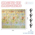 BabyPro 5mm Reversible Baby Playmat, 6 x 5 ft Foldable Mat, Play Trails | Waterproof, BPA-Free XPE Foam, Non-Toxic Bounce-Back Cushion, XL - Image 8