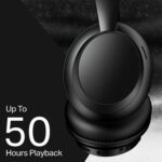boAt Rockerz 371, 40mm Drivers, 50hrs Battery, 60ms Low Latency, ENx Tech, BT v5.4, Foldable Cups, Voice Assistant, Bluetooth Headphones, Wireless Headphone with Mic (Black Sabre) - Image 6