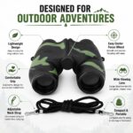 Monex Stationary Kids Camouflage Binoculars 4X Magnification for Boys & Girls | Outdoor Adventure Explorer Toy | Bird Watching, Camping, Hiking & Nature Exploration Educational Gift for Children - Image 6