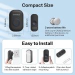 UN1QUE Wireless Door Bell for Home - Small Calling Bell for Office, 1000ft Long Range with 32 Chimes, 100dB Louder Volume, 4 Level Volume, LED Light (U600) (Black 1 Receiver +1 Portable Push Button) - Image 5