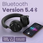 Portronics Muffs M7 Over Ear Headphone with USB-A & Type C 2.4Ghz Receiver, Detachable Boom Mic, Upto 50 Hours Playtime, Deep Bass, Bluetooth V5.4, 40mm Dynamics Driver, Type C Fast Charging(Black) - Image 5