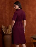 Amazon Brand - Myx Women's Cotton Embroidered Shirt Dress | Below The Knee (Available in Plus Sizes) - Image 3