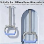 Pull Up Bar for Home for Kids, Gymnastics Equipment for Kids, Kids Hanging Rod for Height, Monkey Bar for Home for Kids, Kids Exercise Equipment for Home, 1.45 Meters Length Adjustable Gray Rings - Image 4