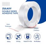 Zulaxy Double Sided Tape Heavy Duty for Wall, Strong Adhesive Transparent Nano Tape 3 Meter | Multipurpose Mounting Tape for Home, Office & Car Without Peeling Paint (Pack of 1) - Image 4