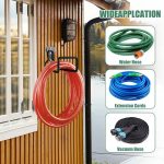 NYALA 1 Pcs Heavy Duty Black Garden Hose Hangers – Outdoor Water Hose Storage Holder & Wall Mount Hose Reel Stand (Rust-Resistant, Easy Install) - Image 4