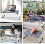 AJB Multi-Purpose Laptop Desk for Study and Reading with Foldable Non-Slip Legs Reading Table Tray, Laptop Table, Laptop Stands, Laptop Desk, Foldable Study Laptop Table, Study Table (Black) - Image 3
