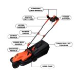 BLACK+DECKER BEMW451BH-B1 1200W Electric Lawn Mower With Bike Handle, 13" (33cm) Winged Blade,Max. Mowing Area 300 Meter Square, 35 L Grassbox Capacity, 12m Cable Length, 1 Year Manufacturer Warranty - Image 2