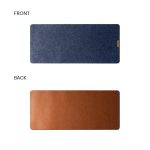 DailyObjects Premium Vegan Leather Mini Desk Mat Organiser | Anti-Skid | Anti-Slip | 63 * 28 cm | Reversible Desk Spread Turf Desk/Laptop Mat for Work from Home/Office/Gaming | Turf Felt - Blue - Image 4