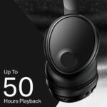 boAt Rockerz Trendz, 40mm Drivers, 50hrs Battery, 60ms Low Latency, ENx Tech, BT v5.4, Foldable Cups, Voice Assistant, Bluetooth Headphones, Wireless Headphone with Mic (Black Sabre) - Image 5