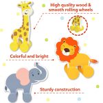 Skillmatics Wooden Animal Toys on Wheels, Wooden Toys for Kids | Imaginative Play for Babies & Toddlers, Educational Gifts for Infants 9 Months to 3 Years - Image 4