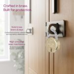 Godrej Locks I Navtal 7 levers 65 mm I 4 Keys I Padlock for Main Door I Gate Lock I Tool Box, Shutters, Shops & Offices I Strong Hardended Corrosion Resistant Shackle I Brass Material & Brass Finish - Image 4