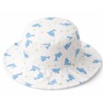 Baby Eli Premium Cotton Summer Bucket Hat – Breathable Wide Brim Sun Cap for Infants & Toddlers (6-24 Months), Soft Sun Protection Beach Hat for Boys & Girls White