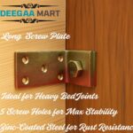 Bed Rail L Brackets for Joining woods, Bed Frame Hardware , Bed Rail Socket Accessories, Set of 4 Wooden Bed Brackets Bed Rail Fittings, headboard and Footboard Fixing, Heavy Long (4 Sets) - Image 6