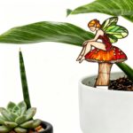 Garden Decoration Items Outdoor, Fairy Mushroom Plug Planter Decor for Balcony Garden Enhancement, Plant Decoration Accessories for Home Display, Measuring 5.9cm by 10cm