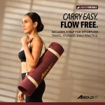 Boldfit Yoga Mat for Women & Men - TPE Eco Friendly 6mm thickness Non Slip Classic Pro Exercise Mat for Home Workout Pilates Floor Exercises Gymnastics Meditation with strap - Image 8