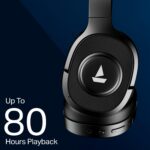 boAt Rockerz Plus 550 ANC, (~40dB) Hybrid ANC, 80Hrs Playback, 40ms Low Latency Beast Mode, 40mm Drivers, BT v5.4, Bluetooth Headphones, Wireless Headphone with Mic (Cosmic Black) - Image 5