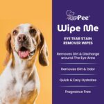 PupPee 100 Count Pet Wipes for Cleaning Eye Tear Stain | Anti-Bacterial Pet Wipes for Dogs & Cats | 100% Biodegradable | Cleansing, Deodorising & Grooming Wipes | Vitamin E & Olive Oil - Image 4