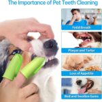 Inralimot Dog Toothbrush Cat Finger, Teeth Cleaning Set Soft Bristles for Easy Dental Care Toothbrush Suitable for Large to Small Dogs Cats and Small Pets Color: Pink or cyan,Manual, Adult - Image 4