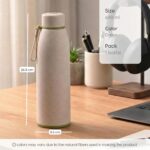 Eha Earth Friendly Motiva Insulated Water Bottle Made with Rice Husk, 600ml | Stainless Steel Water Bottle for Kids & Adults | Bottle for Men and Women| Leak Proof | 1 Unit - Image 9