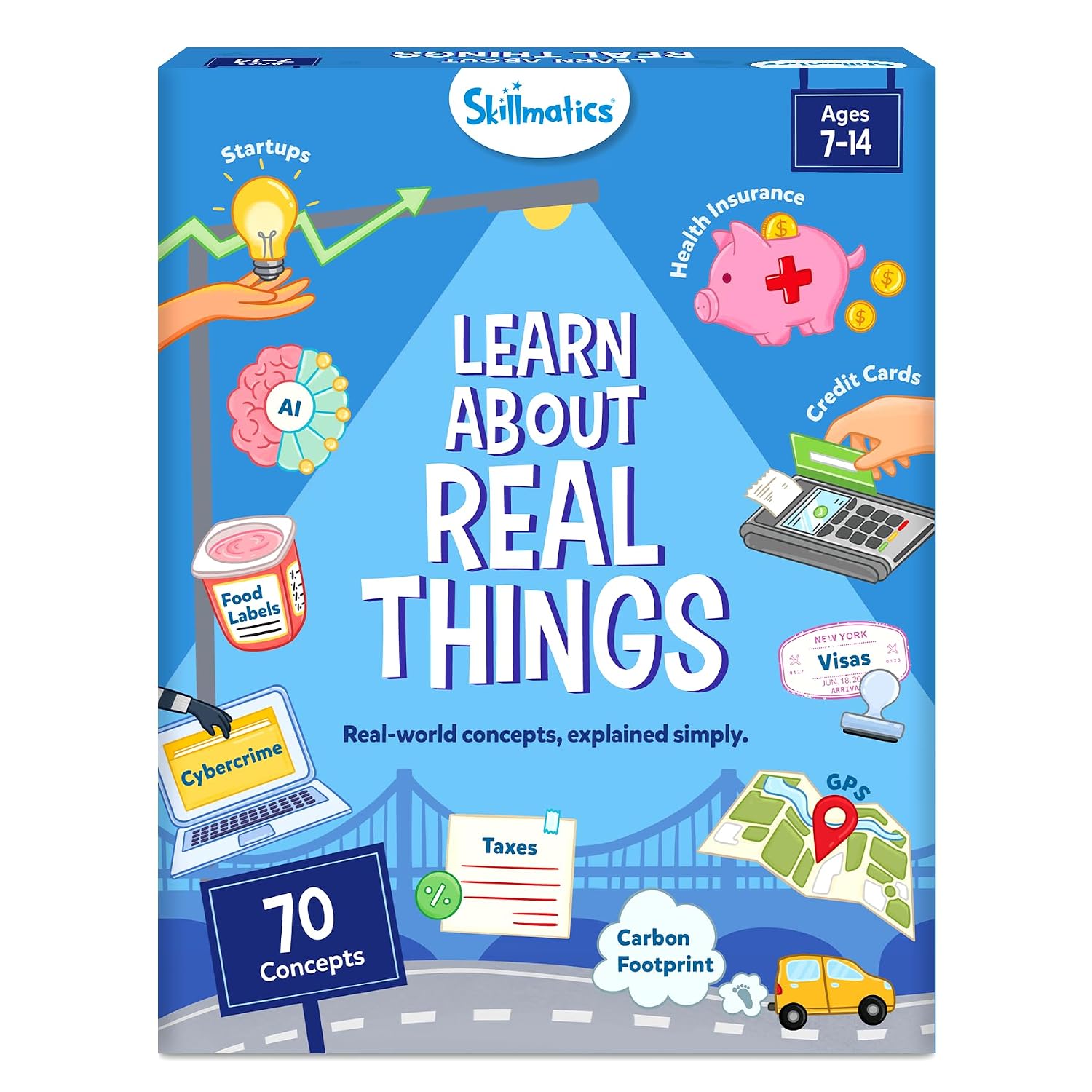 71HSBr0-s-L._SL1500_.jpg Skillmatics Flashcards for Kids – Learn About Real Things, 70 Cards on Money, Taxes & Concepts Schools Don't Teach, Practical Life Skills for Homeschool & Middle School, Gift for Tweens Ages 7-14 - Image 1