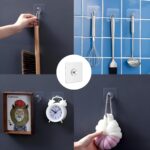 Zulaxy Photo Frame Hooks for Wall Without Drilling, 10 Pack Self Adhesive Hooks for Wall Heavy Duty Strong Nail Free for Hanging Photo Frame (Hanging Hook, Transparent) Stainless Steel - Image 5