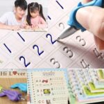 SHNMN Sank Magic Practice Copybook, (4 BOOK +1 PEN + 10 REFILL) Number Tracing Book for Preschoolers with Pen, Magic calligraphy books for kids Reusable Writing Tool - Image 2