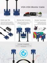 LS LAPSTER Quality Assured Male to Male VGA Cable 1.5 Meter, Support Monitor/PC/LCD/LED, Plasma, Projector, TFT (LST-VGACBLE-1.5M) - Image 9