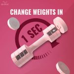SLOVIC Adjustable Dumbbell 2.5kg pair |Dumbbells -Gym equipment for home workout | (2.5kg X 2) |Fitness Gym Dumbbells| Anti Skid dumbles | Dumbell Weights,Acrylonitrile Butadiene Styrene (ABS),Pink - Image 3