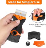 NEXT GEEK Glue Remover Cleaning Scraper Tool Double Edged Multipurpose Removing Paint, Labels, Sticker, 15 Piece Plastic Blades And 15 Piece Metal Blades - Image 2