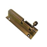 Aluminium Super Marble Tower Finish, Extra Height for Cranked Areas. Solid, Premium Tower Bolt for Wooden Doors. Decorative Door Latch for Security & Home Décor (Antique Finish, 4") 122 Grams