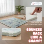 BabyPro 5mm Reversible Baby Playmat, 6 x 5 ft Foldable Mat, Play Trails | Waterproof, BPA-Free XPE Foam, Non-Toxic Bounce-Back Cushion, XL - Image 6