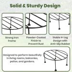 ELEVATING EVERYDAY LIVING Metal Plant Stands, Heavy Duty Flower Pot Stands for Multiple Plant, Anti-Rust Iron Plant Pot Shelf, Decoration Racks for Home Indoor And Outdoor (4 Pack Black) - Image 4