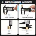 Electronic Digital Calipers, inch and Millimeter Conversion,LCD Screen displays 0-6" Caliper Measuring Tool, Automatic Shutdown, Suitable for DIY/Jewelry Measurement (New150mm Black Plastic) - Image 3
