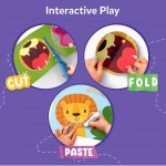 Skillmatics Scissor Skills Activity Book - Snip Snip, 25 Fun Cutting & Creative Activities for Preschoolers, 2 Child-Safe Scissors, Fine Motor Skills Craft Kit, Gifts for Kids Ages 3, 4, 5, 6, 7 - Image 5