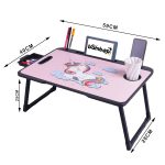 Real Bamboo Wood Smart Multipurpose Foldable Laptop Table with Cup Holder, Study Table, Bed Table, Breakfast Table, Portable,Ergonomic & Rounded Edges/Non-Slip Legs~~ (US Biding Unicorn) - Image 2