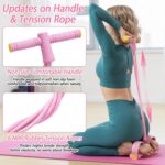 21 Fitness Resistance Bands-6 Tube Pedal Ankle Puller,Pedal Resistance Band with Handle,Resistance Bands,Strength Training, Tummy, Waist, Arm, Leg Slimming, Home Gym Exercise Equipment - Image 3