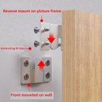 ROLLYWARE ® Flush Mount Bracket with Screws Hanging Buckle Kit, Interlocking Heavy Duty Photo Frame Hook, Furniture Connector for 100lb Picture Hangers Art Gallery Wall Mount Hardware (4) - Image 7
