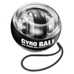 Gyro Ball for Wrist Training Hand Grip Strengthener Portable Self-Starting Wrist ball Hand Power Building Muscle Exercising Fitness Equipment Accessories(1pc Black)