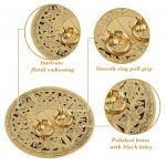 HASTHIP® Traditional Antique Brass Door Pull Handle - 140mm Brass Knob Drawer Pull for Interior Doors Cabinet Furniture Hardware, Antique Finish - Image 3