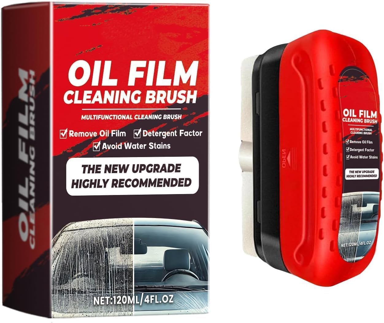 71ImTvR6PgL._SL1252_.jpg Pack of 1 Automotive Oil Film Cleaning Brush, Glass Cleaning Board, Car Glass Oil Film Removal Cleaner, Powerful Windshield Cleaner & Oil Film Remover, Enhance Visual Effect of Windshield - Image 1