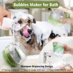 Dog Bath Scrubber Brush, 2 PCS Pet Dog Grooming Massage Shampoo Bath Brush with Soap and Shampoo Dispenser Soft Silicone Bristle for Long Short Haired Dogs Cats Shower - Image 4