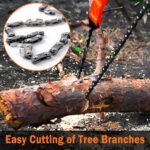 DRUCILA Pocket Chain Rope Saw Portable Hand Powered Saw With Sharp Teeth Blades for Wood Cutting Outdoor Hiking Camping Survival Gear Garden Work With Carrying Pouch. - Image 4