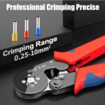 GREECHO Ferrule Crimping Tool Kit with 1200PCS Wire End Ferrules & Crimper Plier, Wire Crimping Tool Kit Self-adjustable Ratchet Tool Set for AWG 23-7 Electrical Wire Connectors, 0.25-10mm² - Image 5