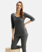 Jockey Women's Super Combed Cotton Rich Three Quarter Sleeve Thermal Top with StayWarm Technology - Image 6