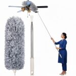 Force24 - Microfiber Feather Duster Bendable & Extendable Fan Cleaning with 100 inches Expandable Pole Handle for High Ceiling Fans,Window Blinds, Furniture (3)