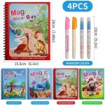 Toy Imagine 4-Pack Water Magic Coloring Books with Refillable Pens | Reusable No Mess Magic Reveal Activity Book for Kids | Educational Drawing Toy, Fine Motor Skills, Quick Dry Travel Friendly - Image 5