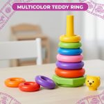TOYZTREND Plastic Baby Kids Teddy Stacking Ring Jumbo Stack Up Educational Toy Assorted color Rings Tower Construction Toys - Image 3