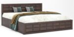 STRATA FURNITURE Solid Sheesham Wood Queen Size Bed with Box Storage | Wooden Double Bed Cot Palang Furniture for Bedroom Living Room and Home (Walnut Finish) - Image 3