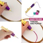 Punch Needle Tool, Adjustable Embroidery Punch Needle, Sewing Embroidery Punch Pen, Felting Threader Needles for Embroidery Rug DIY Handmade Art Crafts ((Set of 1) (Design 2) - Image 4